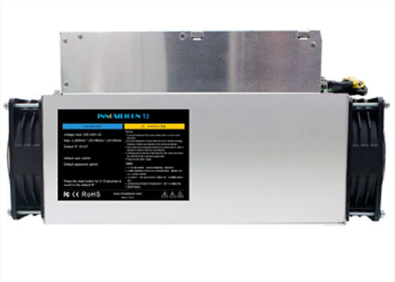 1570W 비트코인 갱부 기계 중고 Innosilicon T2 17.2TH/S