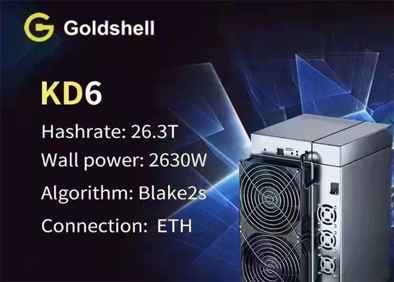 2630W Asic KDA Miner 26.3TH/S Goldshell KD6 서버